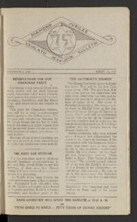 Kehilath Jeshurun Bulletin