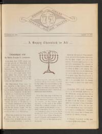 Kehilath Jeshurun Bulletin
