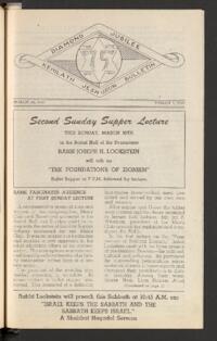 Kehilath Jeshurun Bulletin