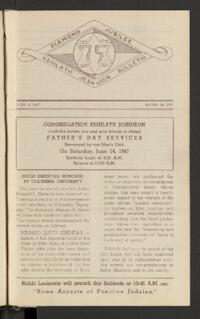 Kehilath Jeshurun Bulletin