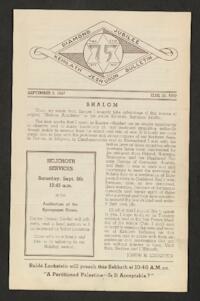 Kehilath Jeshurun Bulletin