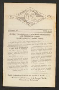 Kehilath Jeshurun Bulletin