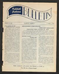 Kehilath Jeshurun Bulletin Vol. XV No. 11