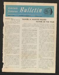 Kehilath Jeshurun Bulletin Vol. XV No. 19