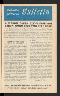 Kehilath Jeshurun Bulletin Vol. XVII No. 10