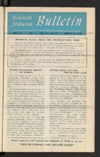 Kehilath Jeshurun Bulletin Vol. XVII No. 24