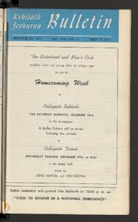Kehilath Jeshurun Bulletin Vol. XVIII No. 15