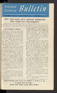 Kehilath Jeshurun Bulletin Vol. XVIII No. 19