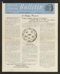 Kehilath Jeshurun Bulletin Vol. XVIII No. 31
