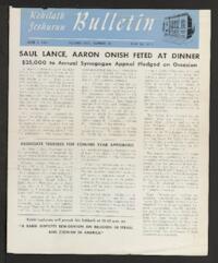Kehilath Jeshurun Bulletin Vol. XVIII No. 37