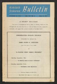 Kehilath Jeshurun Bulletin Vol. XIX No. 2