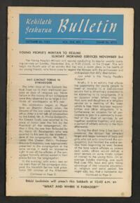 Kehilath Jeshurun Bulletin Vol. XIX No. 7