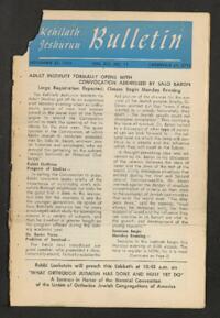 Kehilath Jeshurun Bulletin Vol. XIX No. 11