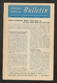 Kehilath Jeshurun Bulletin Vol. XIX No. 17