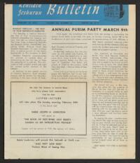 Kehilath Jeshurun Bulletin Vol. XIX No. 23