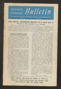 Kehilath Jeshurun Bulletin Vol. XIX No. 30