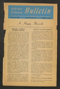 Kehilath Jeshurun Bulletin Vol. XIX No. 35