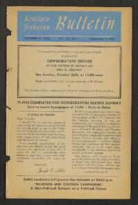 Kehilath Jeshurun Bulletin Vol. XX No. 7