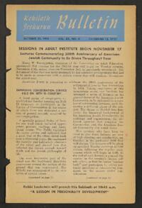 Kehilath Jeshurun Bulletin Vol. XX No. 8