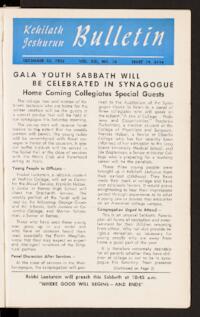 Kehilath Jeshurun Bulletin Vol. XXI No. 16