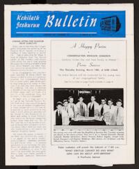 Kehilath Jeshurun Bulletin Vol. XXI No. 27