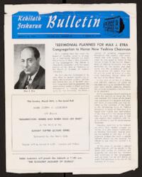 Kehilath Jeshurun Bulletin Vol. XXI No. 29