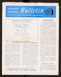Kehilath Jeshurun Bulletin Vol. XXI No. 30