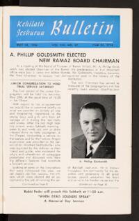 Kehilath Jeshurun Bulletin Vol. XXI No. 37