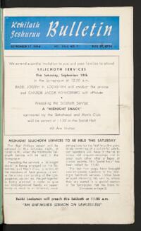 Kehilath Jeshurun Bulletin Vol. XXII No. 2