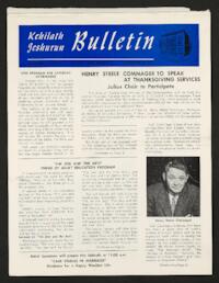 Kehilath Jeshurun Bulletin Vol. XXII No. 7