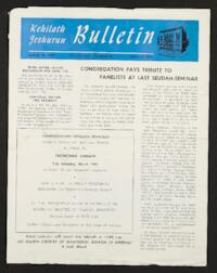 Kehilath Jeshurun Bulletin Vol. [XXII] No. 25