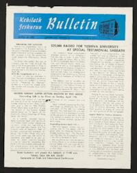 Kehilath Jeshurun Bulletin Vol. XXII No. 26