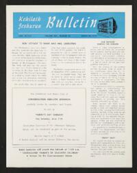 Kehilath Jeshurun Bulletin Vol. XXII No. 35