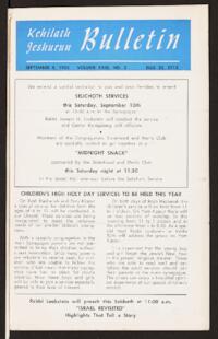 Kehilath Jeshurun Bulletin Vol. XXIII No. 2