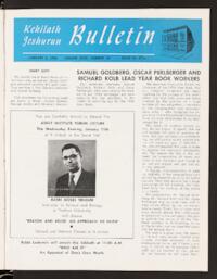 Kehilath Jeshurun Bulletin Vol. XXIII No. 19