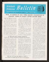Kehilath Jeshurun Bulletin Vol. XXIII No. 22