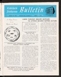 Kehilath Jeshurun Bulletin Vol. XXIII No. 30