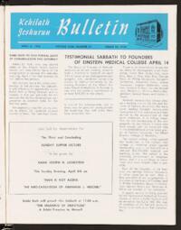 Kehilath Jeshurun Bulletin Vol. XXIII No. 31