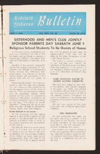 Kehilath Jeshurun Bulletin Vol. XXIII No. 38