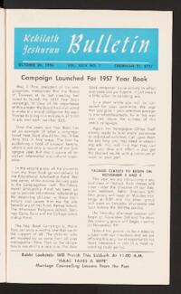Kehilath Jeshurun Bulletin Vol. XXIV No. 7