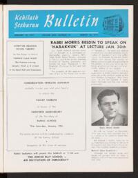 Kehilath Jeshurun Bulletin Vol. XXIV No. 19