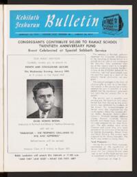Kehilath Jeshurun Bulletin Vol. XXIV No. 20