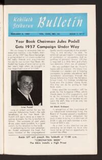 Kehilath Jeshurun Bulletin Vol. XXIV No. 22