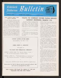 Kehilath Jeshurun Bulletin Vol. XXIV No. 26