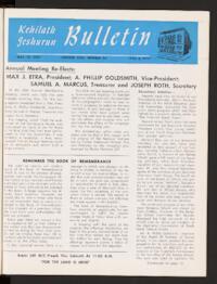 Kehilath Jeshurun Bulletin Vol. XXIV No. 34