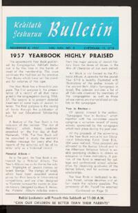 Kehilath Jeshurun Bulletin Vol. XXV No. 8
