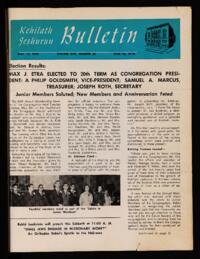 Kehilath Jeshurun Bulletin Vol. XXV No. 33