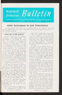 Kehilath Jeshurun Bulletin Vol. XXVI No. 4