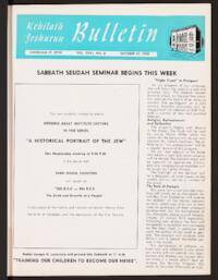 Kehilath Jeshurun Bulletin Vol. XXVI No. 9