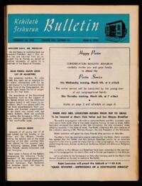 Kehilath Jeshurun Bulletin Vol. XXV No. 24